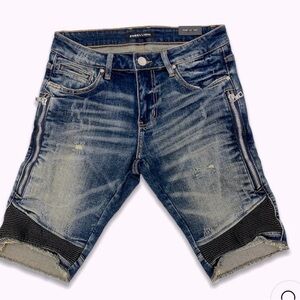 Embellish Sumy Biker Short Indigo Size 40